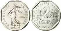 Frankreich 2 Francs Seed sower - 1987 - from UNC set