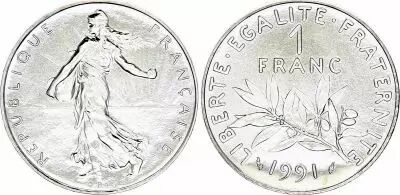 Frankreich 2 Francs Seed sower - 1991
