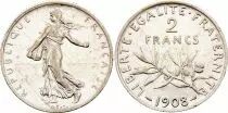 Frankreich 2 Francs Semeuse - 1908 - Silver