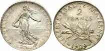 Frankreich 2 Francs Semeuse - 1909 - Silver