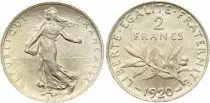 Frankreich 2 Francs Semeuse - 1920 - Argent