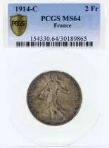 Frankreich 2 Francs Semeuse -1914 C - PCGS MS 64