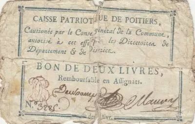Frankreich 2 livres  - Vienne - Poitiers - 1791