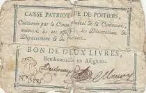 Frankreich 2 livres  - Vienne - Poitiers - 1791