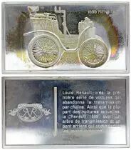 Frankreich 2 Oz Silver Bar - Medaillier Franklin -  Renault 1899 (1899) - Silver - 1982 - XF to AU