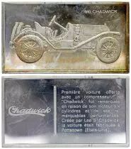 Frankreich 2 Oz Silver Bar - Medaillier Franklin - Chadwick (1910) - Silver - 1982 - XF to AU