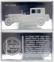 Frankreich 2 Oz Silver Bar - Medaillier Franklin - Lancia 1924 (1924) - Silver - 1982 - XF to AU