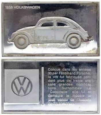 Frankreich 2 Oz Silver Bar - Medaillier Franklin - Volkswagen (1938) - Silver - 1982 - XF to AU