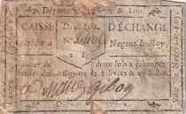 Frankreich 2 Sols - Eure et Loir - Caisse d\'&eacute;change Nogent-le-Roy - 1792