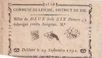 Frankreich 2 Sols 6 Deniers - Dr&ocirc;me - Lesche - District de Di&eacute; - 29-09-1792