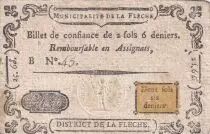 Frankreich 2 Sols 6 Deniers - Sarthe - Municipalit&eacute; de la Fl&egrave;che - Serial B - 1791