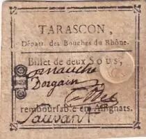 Frankreich 2 Sous - Bouches du Rh&ocirc;ne - Tarascon - 1792