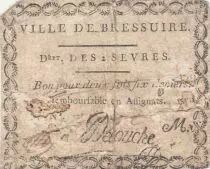 Frankreich 2 sous 6 deniers - Deux-S&egrave;vres - Bressuire\'s city - 1792