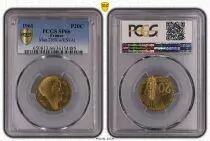 Frankreich 20 Centimes Coeffin - 1961 - Essai - PCGS SP 66
