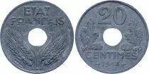 Frankreich 20 Centimes Etat Francais - 1943 in Zinc- VF