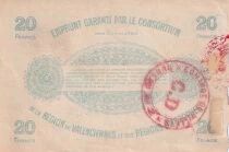Frankreich 20-franc emergency banknotes - May 1916 - Valenciennes - Series 46