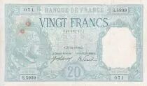 Frankreich 20 Francs - Bayard - 05-12-1918 - Serial S.5939 - P.74
