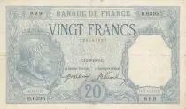Frankreich 20 Francs - Bayard - 12-02-1919 - Serial B.6395