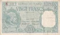 Frankreich 20 Francs - Bayard - 29-07-1918 - Serial C.5072 - F to VF - P.74