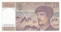 Frankreich 20 Francs - Debussy  - 1982 - Serial Q.009