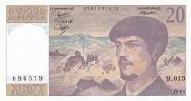 Frankreich 20 Francs - Debussy  - 1985 - Serial H.015