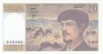 Frankreich 20 Francs - Debussy  - 1985 - Serial Y.015