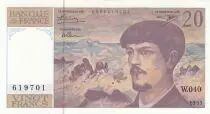 Frankreich 20 Francs - Debussy  - 1993 - Serial W.040