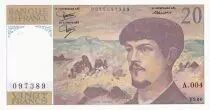 Frankreich 20 Francs - Debussy - 1980 - Serial A.004 - P.151