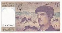 Frankreich 20 Francs - Debussy - 1980 - Serial D.006