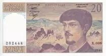 Frankreich 20 Francs - Debussy - 1980 - Serial X.006 - P.151