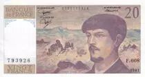 Frankreich 20 Francs - Debussy - 1981 - Serial F.008 - P.151