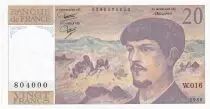 Frankreich 20 Francs - Debussy - 1986 - Serial W.016 - P.151