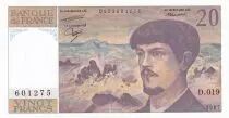 Frankreich 20 Francs - Debussy - 1987 - Serial D.019
