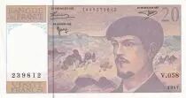 Frankreich 20 Francs - Debussy - 1987 - Serial X.019