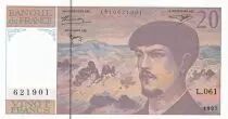 Frankreich 20 Francs - Debussy - 1987 - Serial X.019