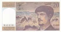 Frankreich 20 Francs - Debussy - 1989 - Serial T.025