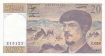 Frankreich 20 Francs - Debussy - 1989 - Series C.024