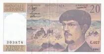 Frankreich 20 Francs - Debussy - 1990 - Serial C.027