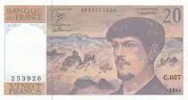 Frankreich 20 Francs - Debussy - 1990 - Serial C.027