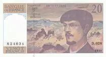 Frankreich 20 Francs - Debussy - 1990 - Serial D.028 - Faute