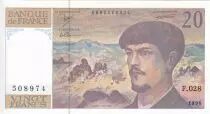 Frankreich 20 Francs - Debussy - 1990 - Serial F.028 - P.151