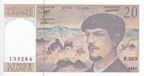 Frankreich 20 Francs - Debussy - 1990 - Serial P.029 - P.151
