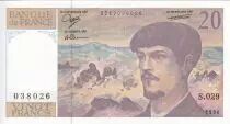 Frankreich 20 Francs - Debussy - 1990 - Serial S.029 - P.151