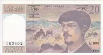 Frankreich 20 Francs - Debussy - 1991 - Serial B.033 - P.151