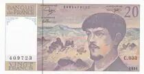 Frankreich 20 Francs - Debussy - 1991 - Serial C.033