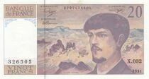 Frankreich 20 Francs - Debussy - 1991 - Serial X.032