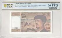Frankreich 20 Francs - Debussy - 1992 - Serial  V.037 - PCGS 67 PPQ