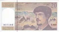 Frankreich 20 Francs - Debussy - 1992 - Serial T.035 - P.151