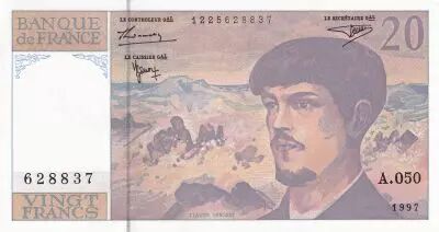 Frankreich 20 Francs - Debussy - 1997 - Serial A.050 - P.151