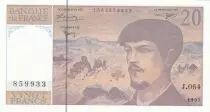 Frankreich 20 Francs - Debussy - 1997 - Serial J.064